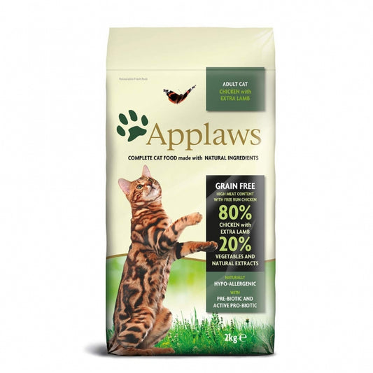 Sac de croquettes Applaws au poulet sans céréales pour chats adultes, formats 400 g-2 kg-7,5 kg