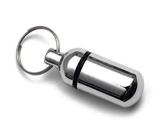 Tube porte-adresse Karlie en métal chromé, étanche, 36 mm, avec anneau de fixation pour collier