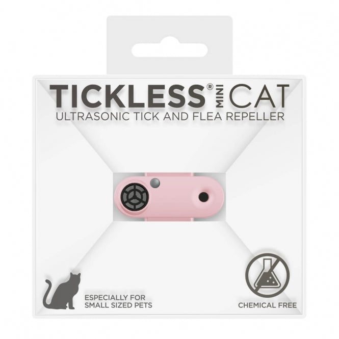 Dispositif anti-tiques et puces TickLess MINI blanc pour chats