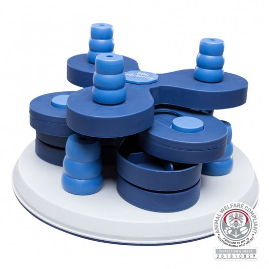 Jeu dâintelligence Trixie Flower Tower bleu Ă  plusieurs niveaux avec 6 cĂŽnes, Ă 30 cm