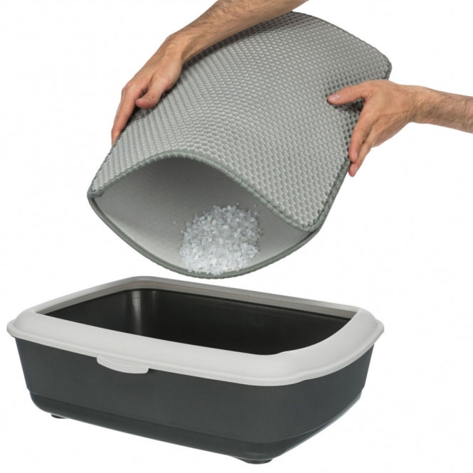 Tapis Trixie double couche pour bac à litière, intérieur avec litière récupérée