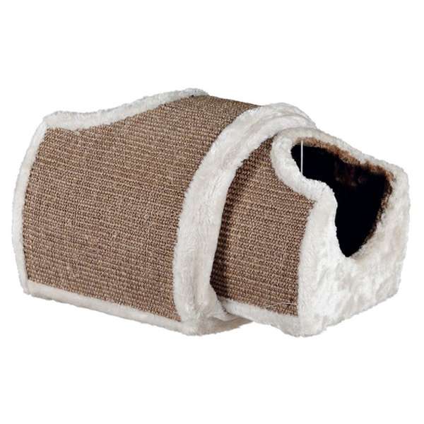 Tunnel griffoir Trixie pour chats avec sisal, cachettes et jouets suspendus