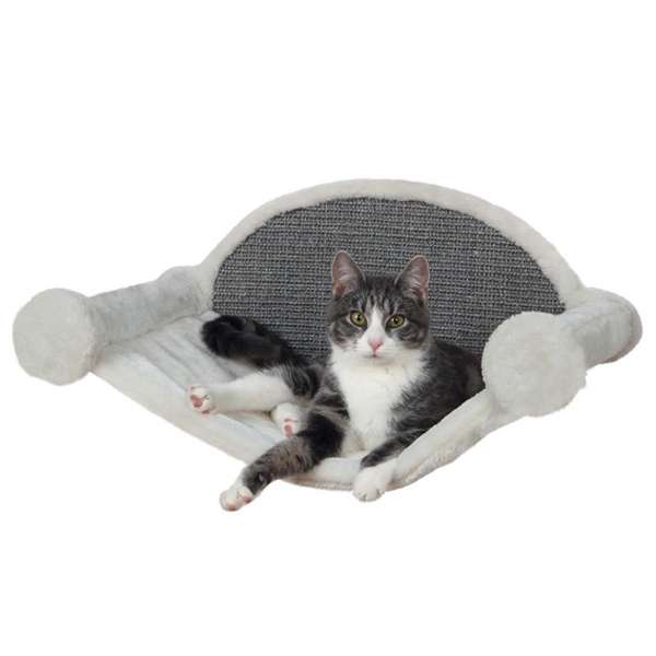 Hamac mural Trixie en peluche et sisal pour chat