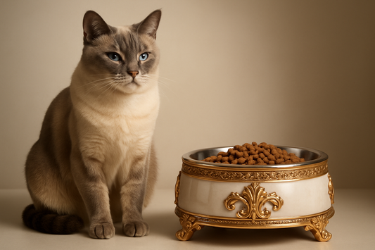 Gamelle élégante faisant partie des accessoires chics pour chats