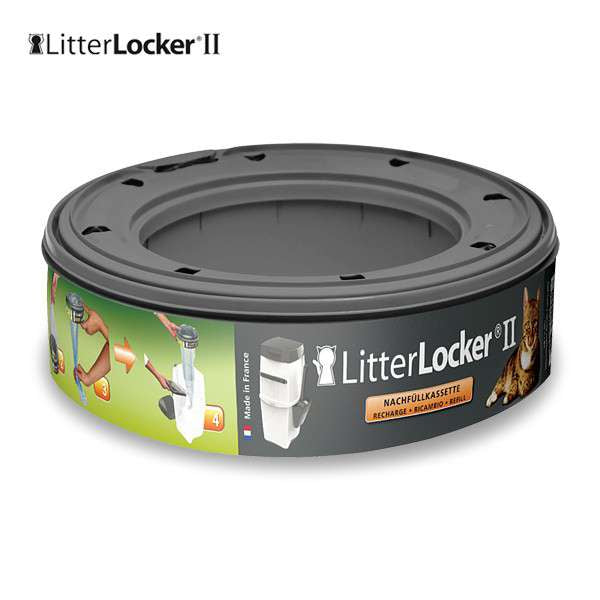Cassette de rechange LitterLocker II avec film anti-odeurs pour poubelle à litière