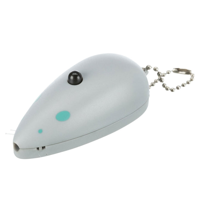 Jouet laser pour chat Trixie en forme de souris avec bouton noir et porte-clés