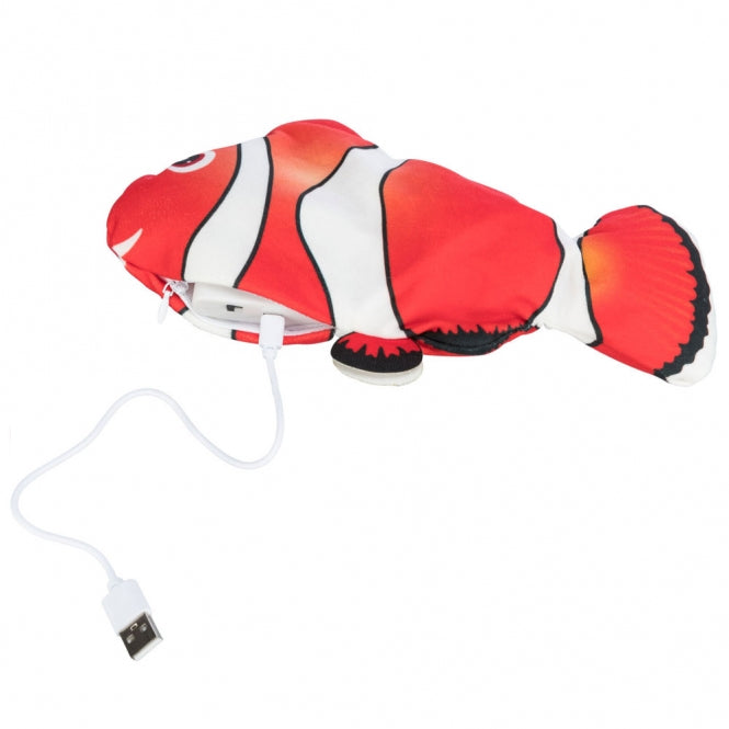 Poisson jouet pour chat rechargeable par USB avec mouvements réalistes