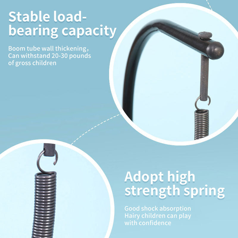 Gros plan sur le ressort haute résistance du panier suspendu, garantissant sécurité et confort du chat