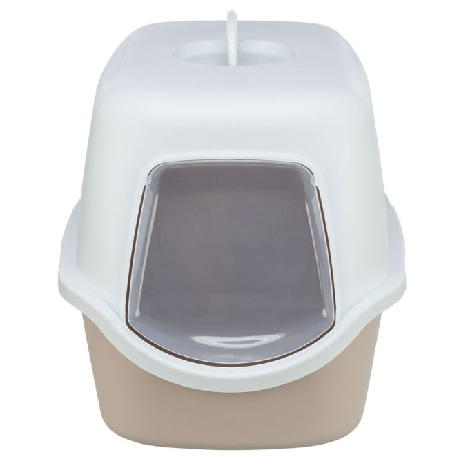 Bac à litière fermé Trixie Vico avec porte transparente blush/blanc pour chat