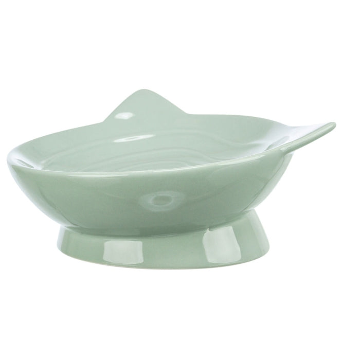 Gamelle Trixie Viviana en céramique stable vert sauge sur fond blanc